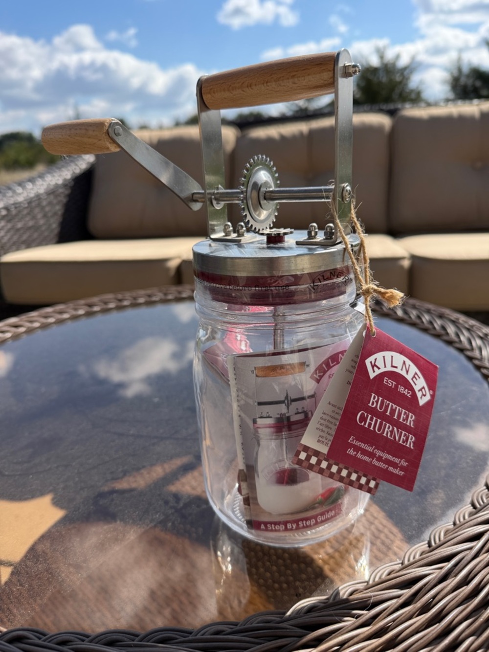 KILNER Glass Butter Churner Jar 1L - New With Tags Artisan DIY